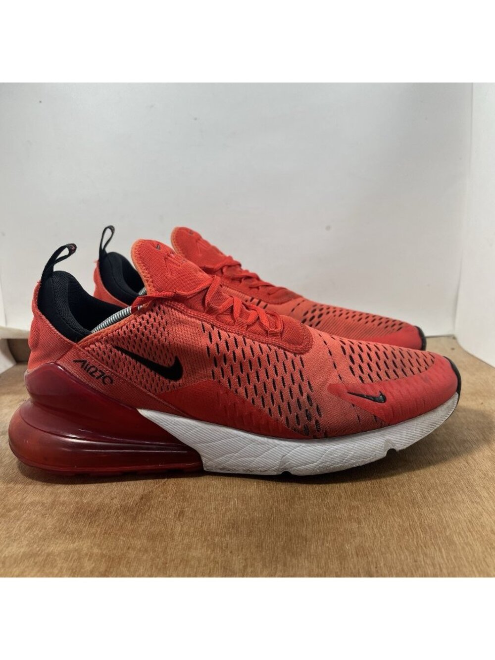 Nike Air Max 270 Habanero Red Men Size 12.5 Running Shoes AH8050-601